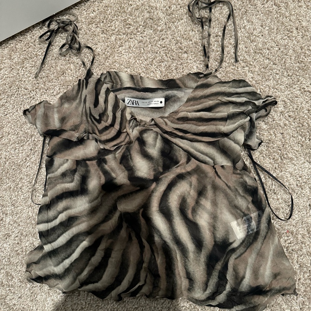 Zara zebra sleeveless top